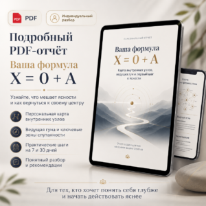 Подробный PDF-отчёт “Ваша формула X = 0 + A”